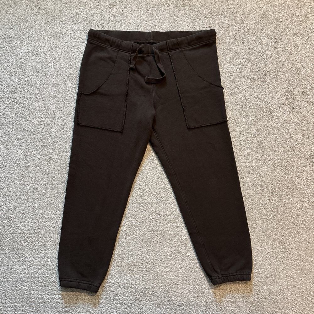 Frank & Eileen Brown Cotton Fleece Sweatpants Joggers Sz Large LAB616TF L #619